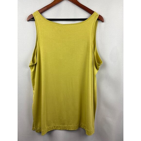 Women’s Wynne Layers Size 1X Mustard Yellow Tank Top - Picture 2 of 5